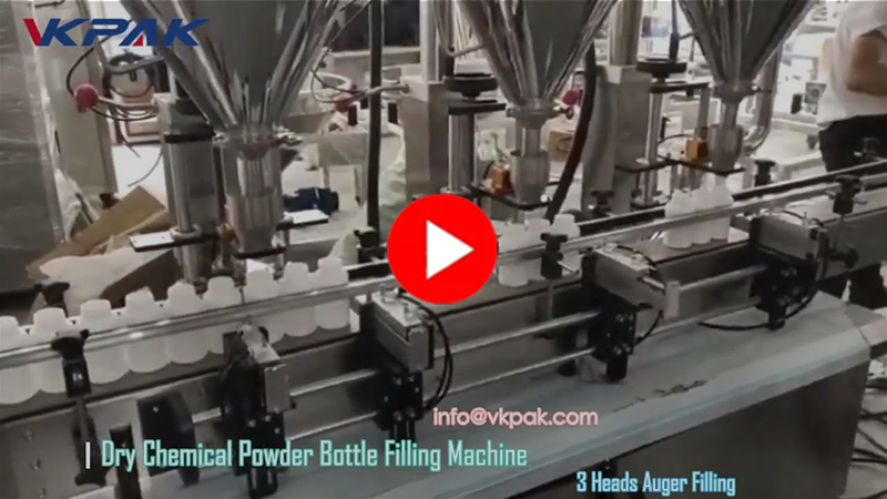 ម៉ាស៊ីនបំពេញដបម្សៅបីក្បាលដោយស្វ័យប្រវត្តិ