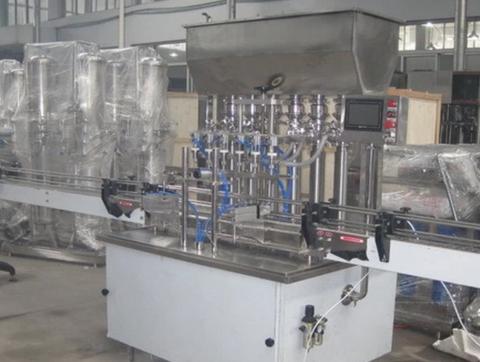 6 filling heads filling machine automatic linear model ក្បាលទឹក 6 ក្បាល