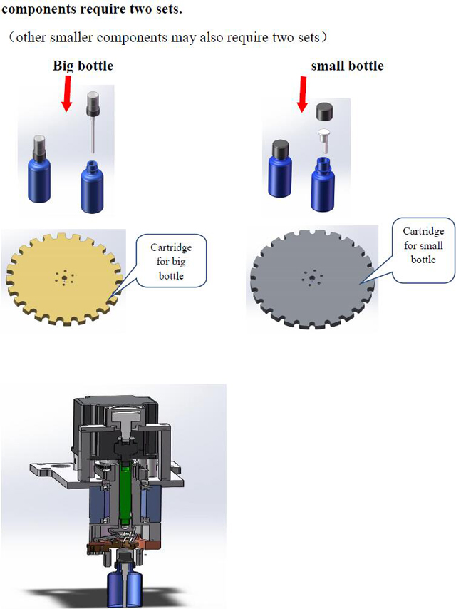 ក្បាល capping សម្រាប់ capper បំពេញ