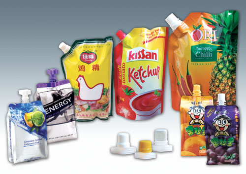 spout bags after filling ថង់ស្ពាយក្បាលតែមួយ បំពេញដោយ hopper .jpg