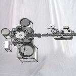 បំពង់សាកល្បងតូចបំពេញម៉ាស៊ីនបិទភ្ជាប់ជាមួយផ្លាកសញ្ញាផ្តេក